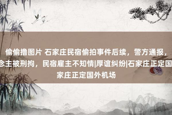 偷偷撸图片 石家庄民宿偷拍事件后续，警方通报，3东说念主被刑拘，民宿雇主不知情|厚谊纠纷|石家庄正定国外机场